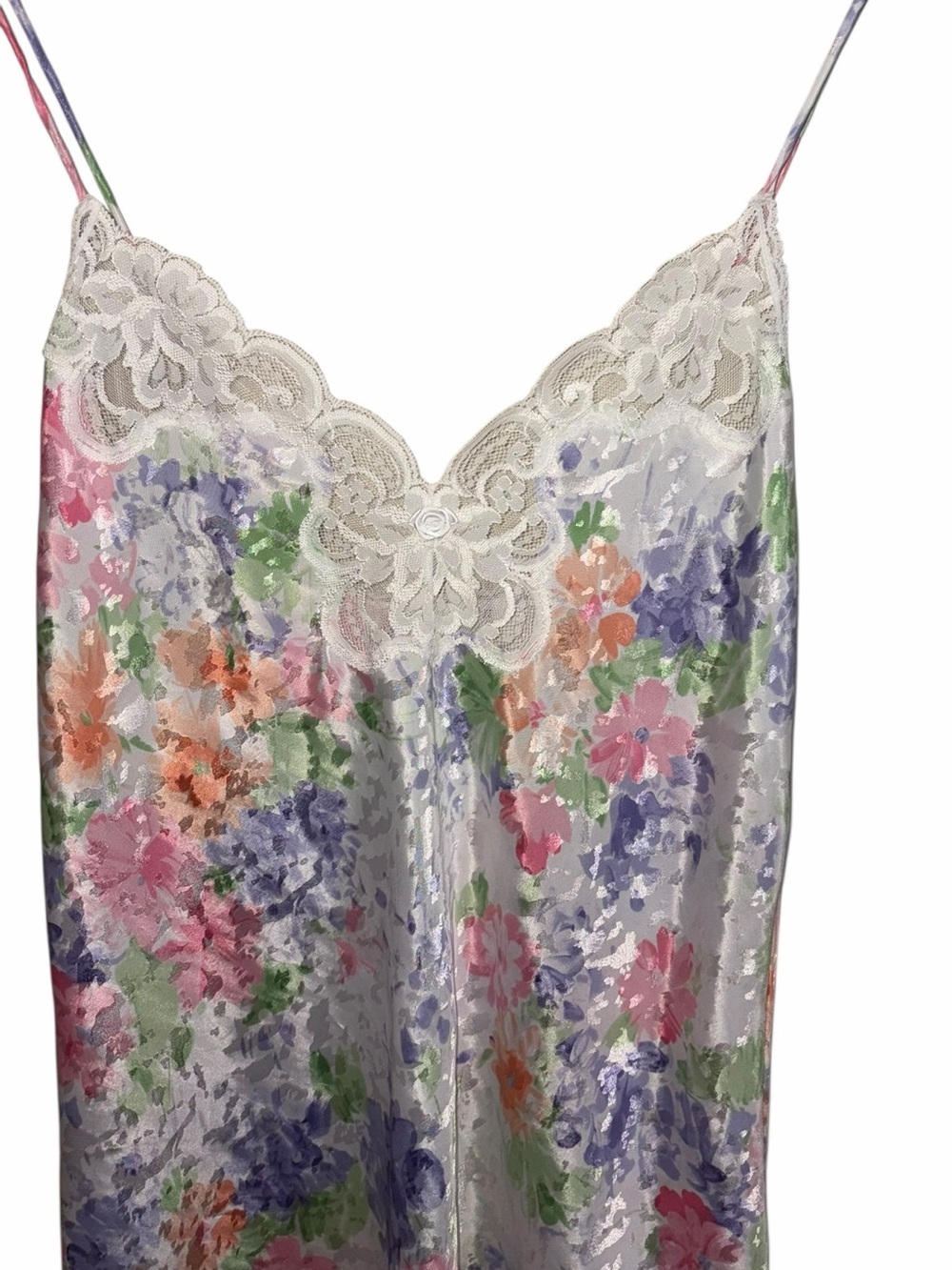 Vintage Lucie Ann Floral and Lace Slip Dress/Lingerie